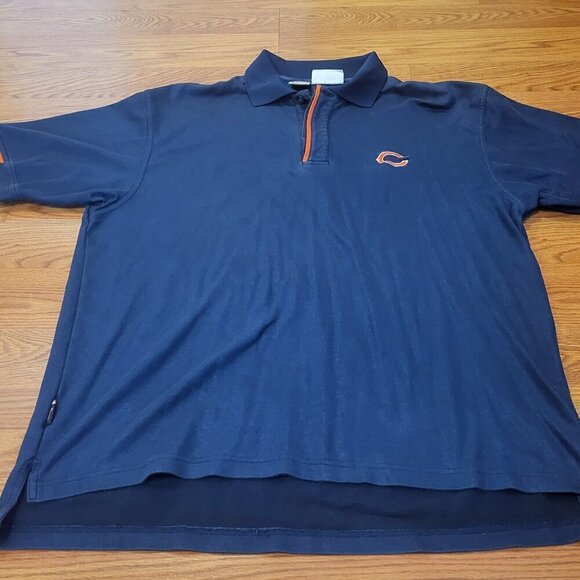 VINTAGE Chicago Bears Shirt Men's XL Blue Nike PRO LINE 1990s Polo NFL Football - Picture 2 of 15
